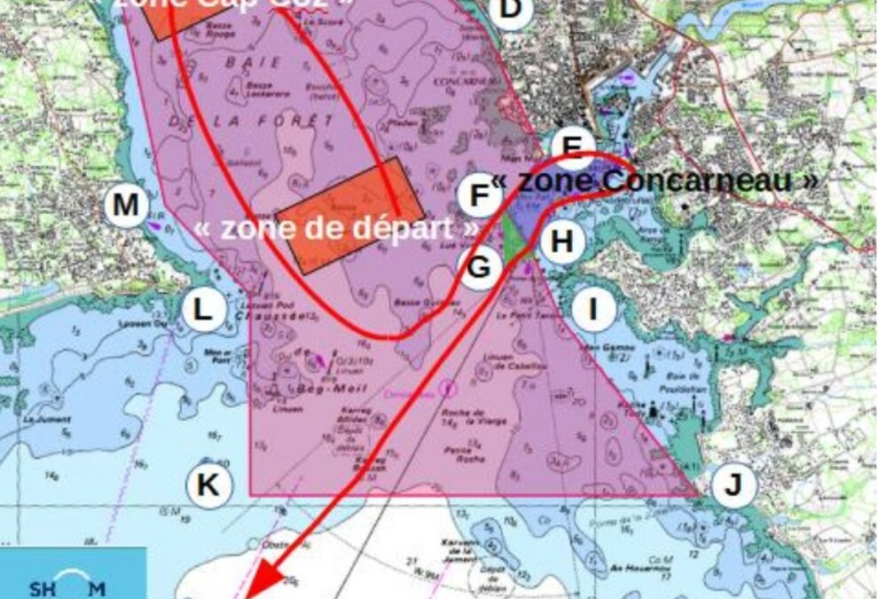 Arrêté départ de la transat Paprec de Concarneau à Saint-Barthélémy.